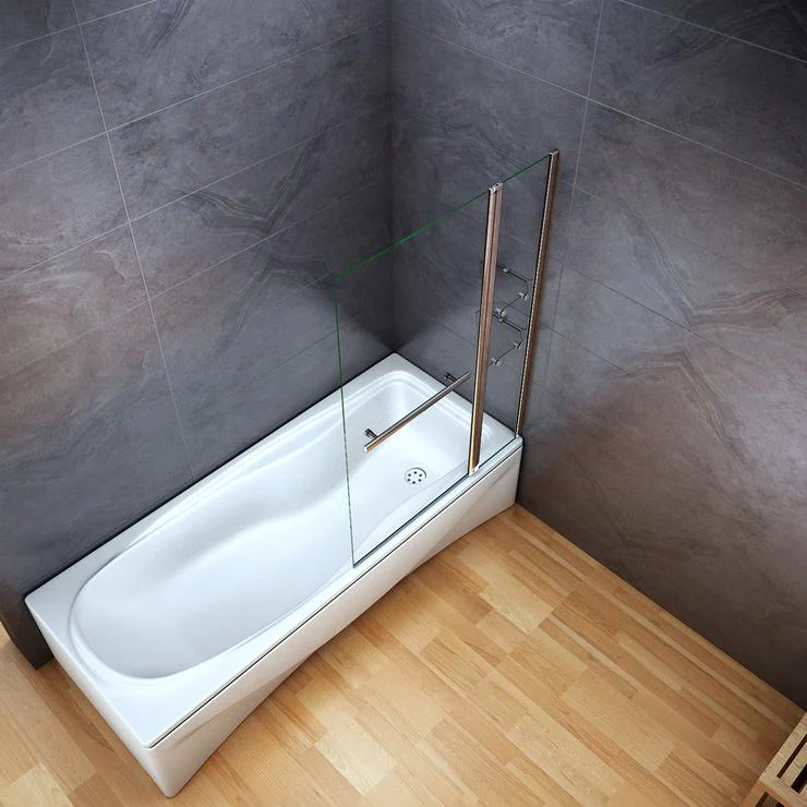 100x140cm Accesorio para bañera de, partición de ducha giratoria de pared de ducha de pared plegable de 2 partes - Image 4