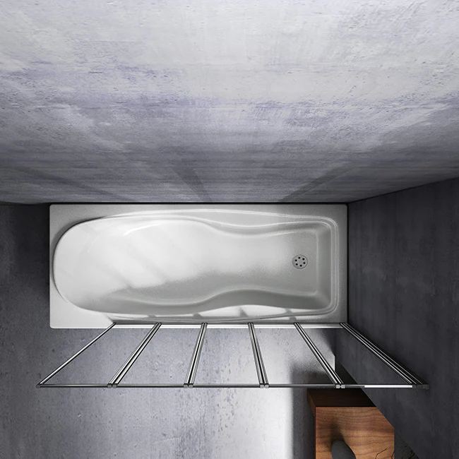 Mamparas Pantalla cristal de Bañera Tina Biombo vidrio templado 4mm 5 veces Plegable 120x140cm - Image 5