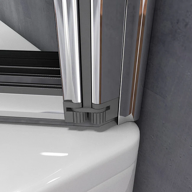 Mamparas Pantalla cristal de Bañera Tina Biombo vidrio templado 4mm 5 veces Plegable 120x140cm - Image 8