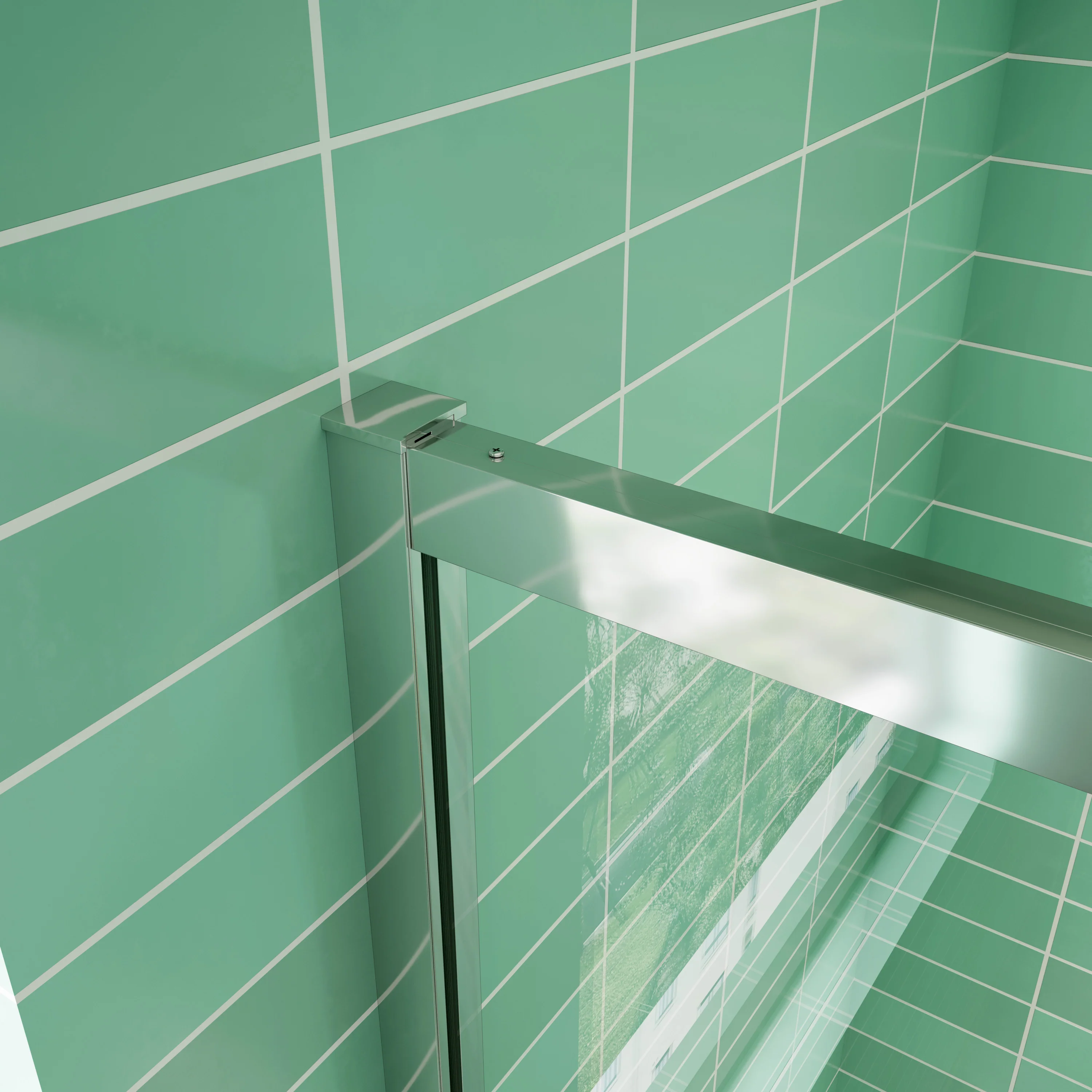 liquidacion 120x190CM MAMPARA DE DUCHA CORREDERA, CRISTAL TEMPLADO DE 6 MM CON TRATAMIENTO ANTICAL ESAYCLEAN, 1 FIJO +1 PUERTA CORREDERA - Image 4