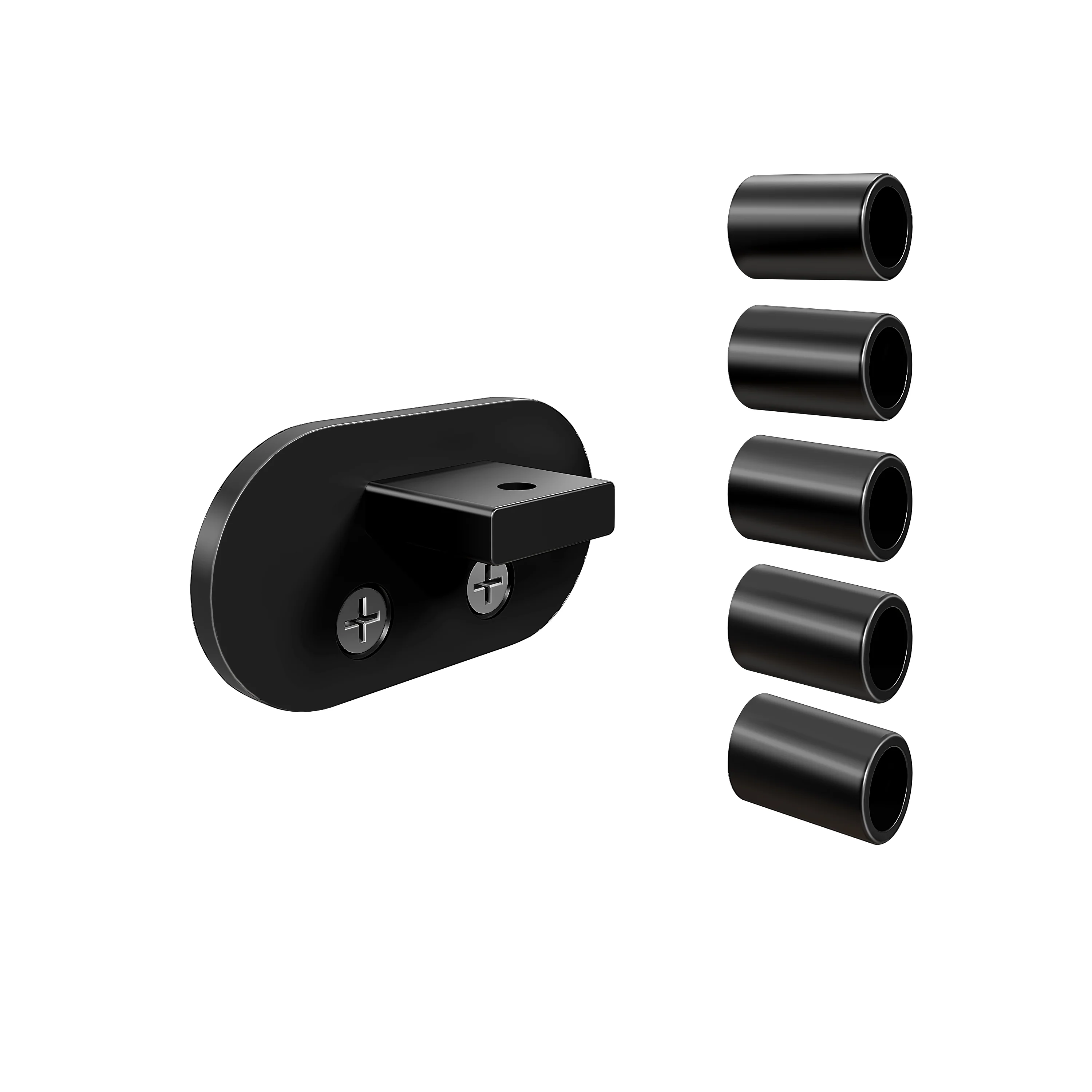 AICA Barandillas de aluminio - Negro mate / Plateado mate - interior y exterior - fijaciones al suelo - Image 29