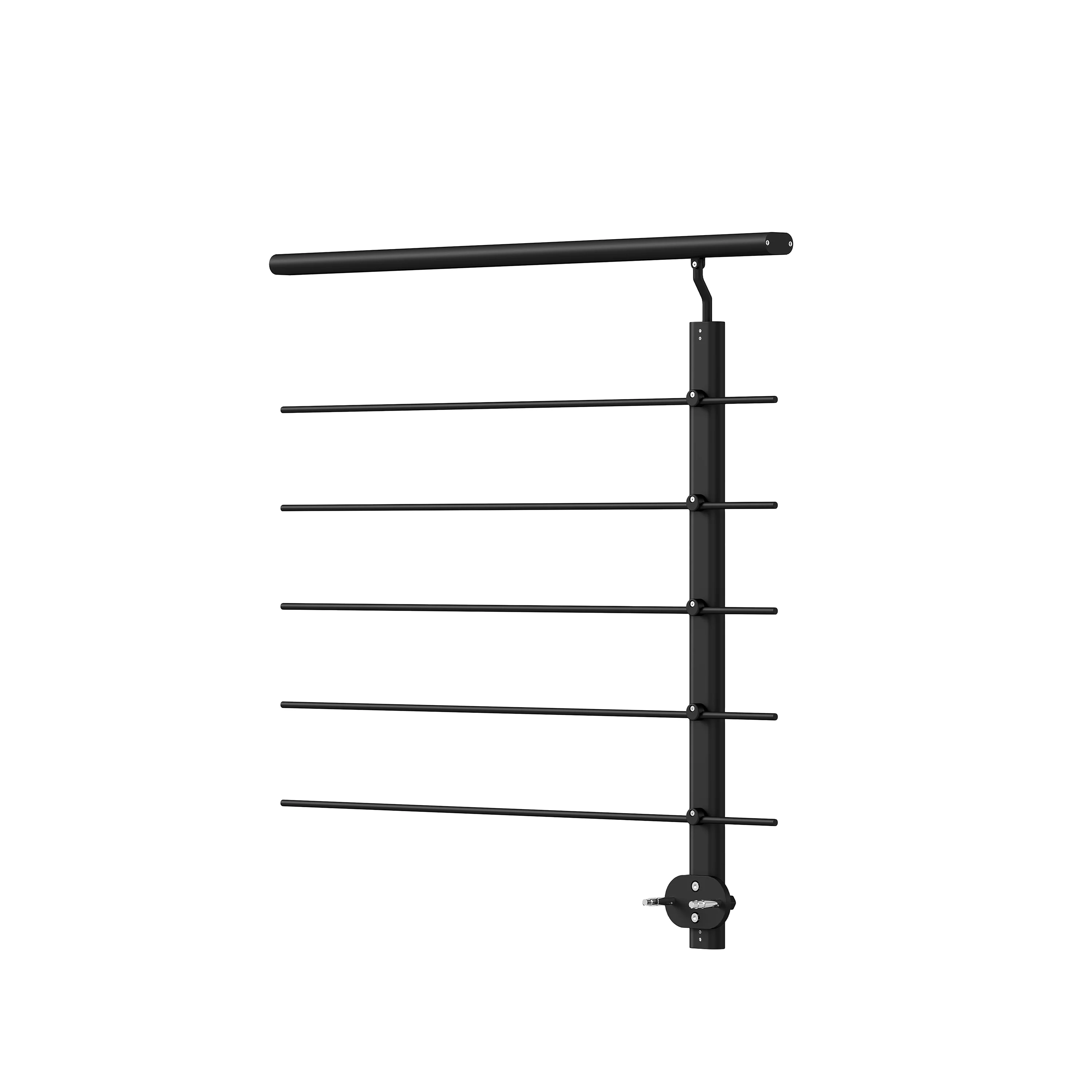 AICA Barandillas de aluminio - Negro mate / Plateado mate - interior y exterior - fijaciones lateral - Image 27