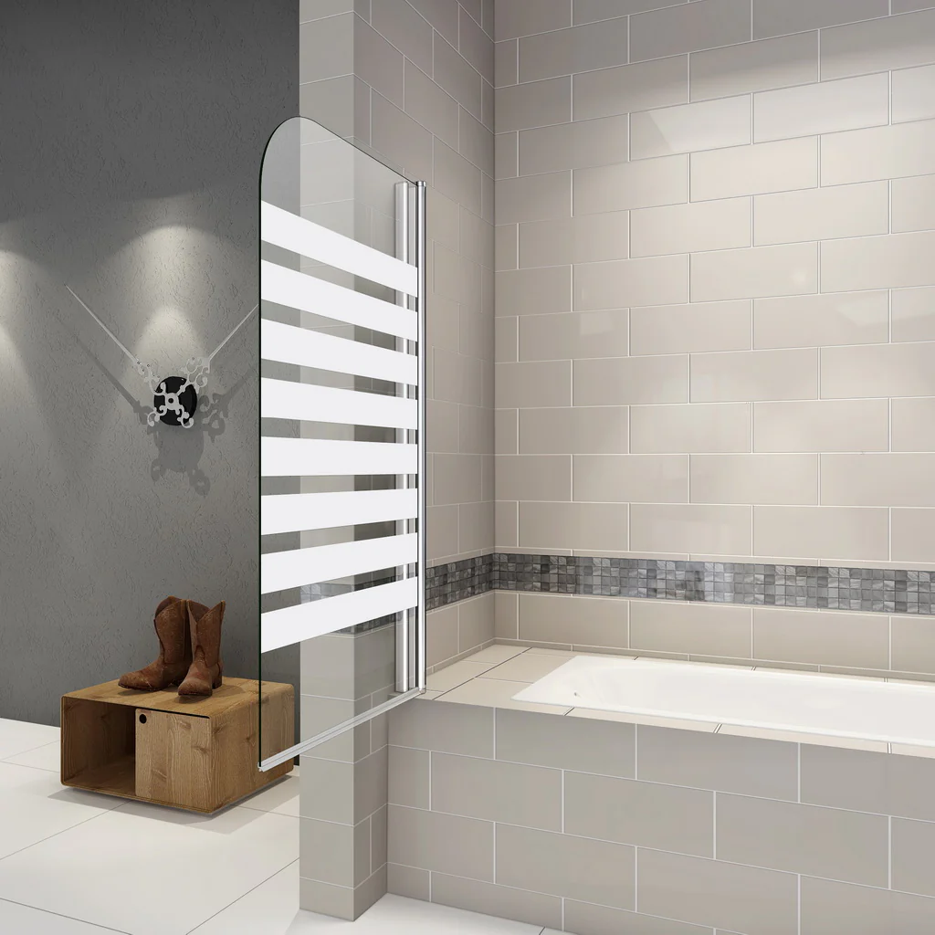 Panel/ pantalla baño 800x1400mm Easyclean Vidrio transparente 180 ° Pivot - Image 3