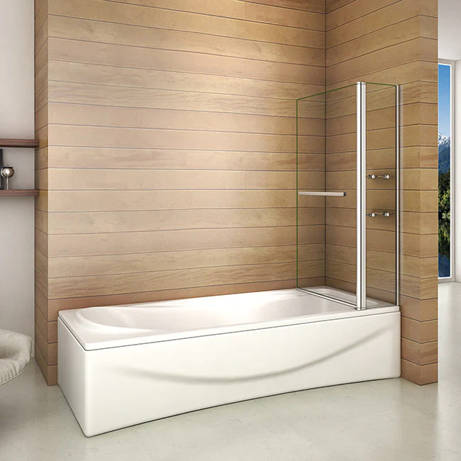 Bañera 2 piezas Mampara/ pantalla de ducha plegable vuelta 180 ° 100x140cm - Image 3