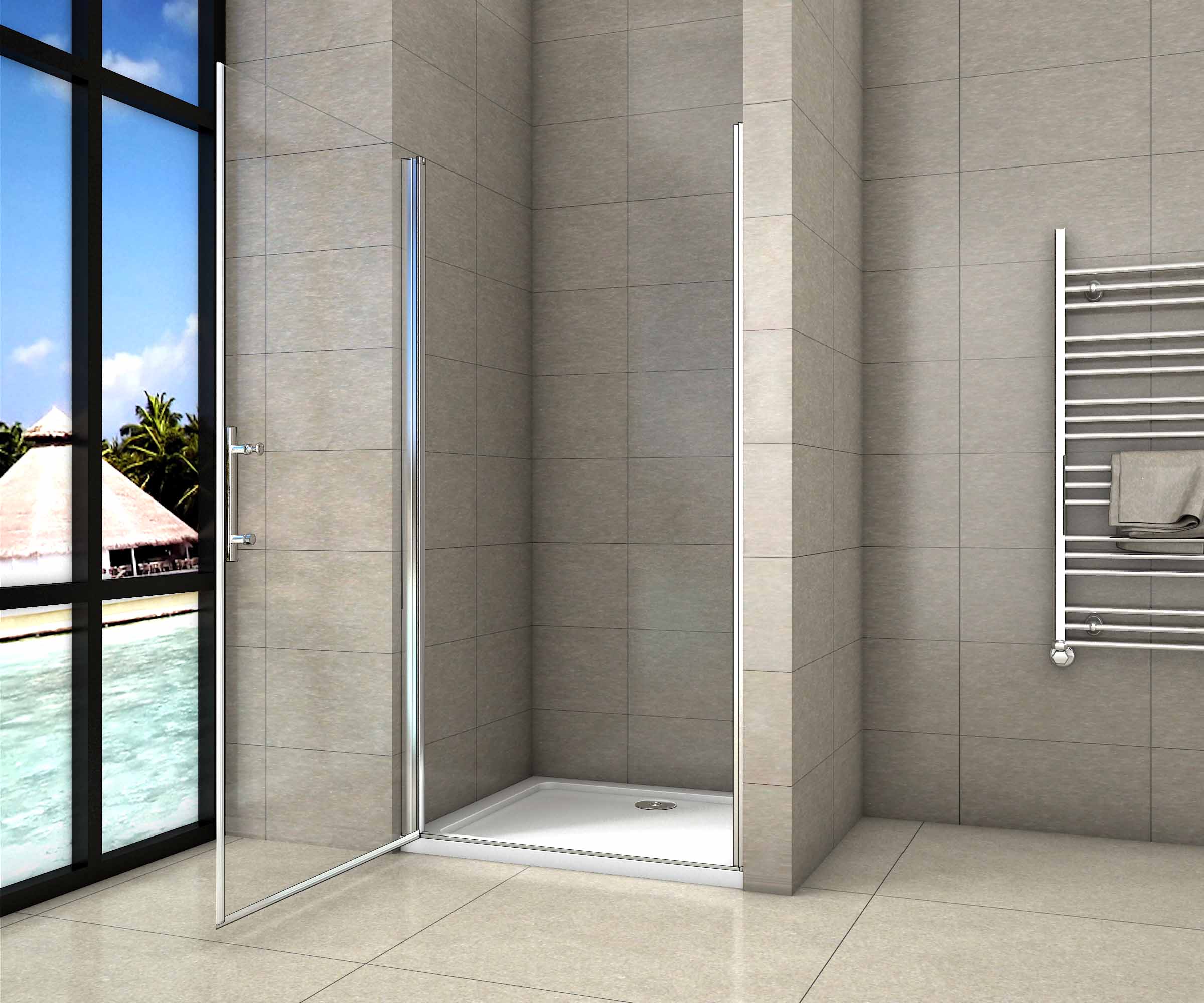 Mamparas de Ducha Puerta sencilla de Baño vidrio 6mm Easyclean - Image 3
