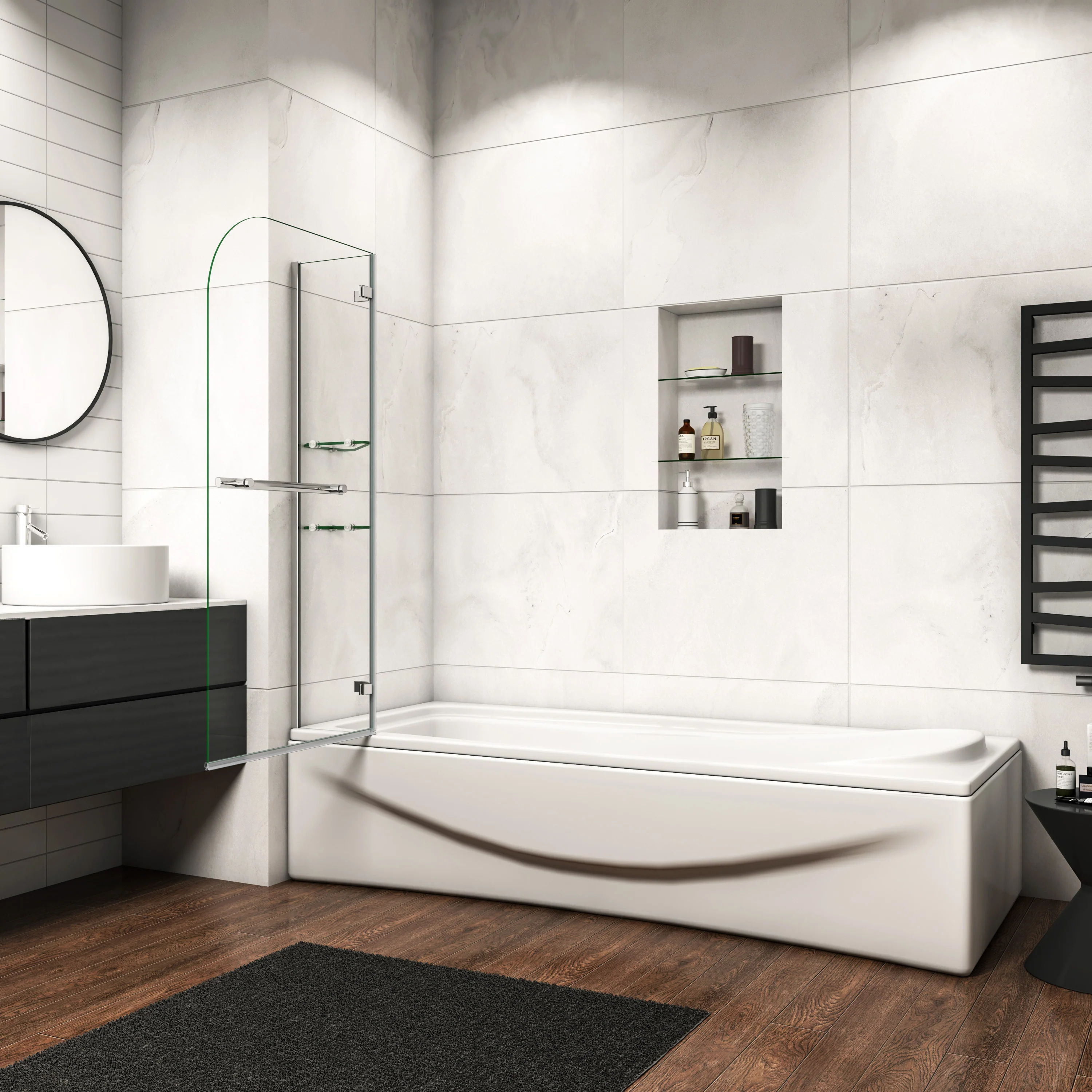 Mamparas Baño Pantalla para Bañera de vidrio templado 5 mm - Image 3