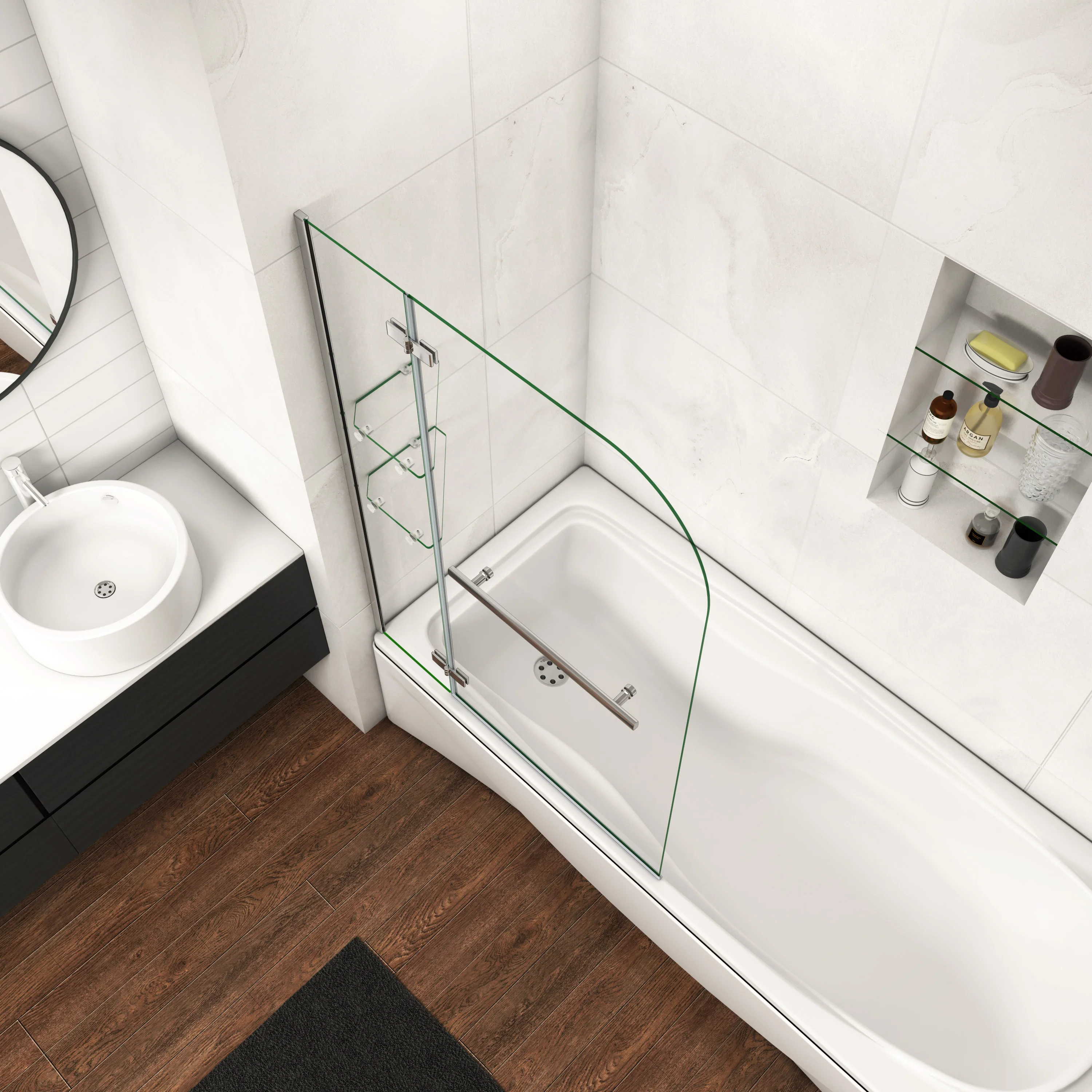 Mamparas Baño Pantalla para Bañera de vidrio templado 5 mm - Image 4