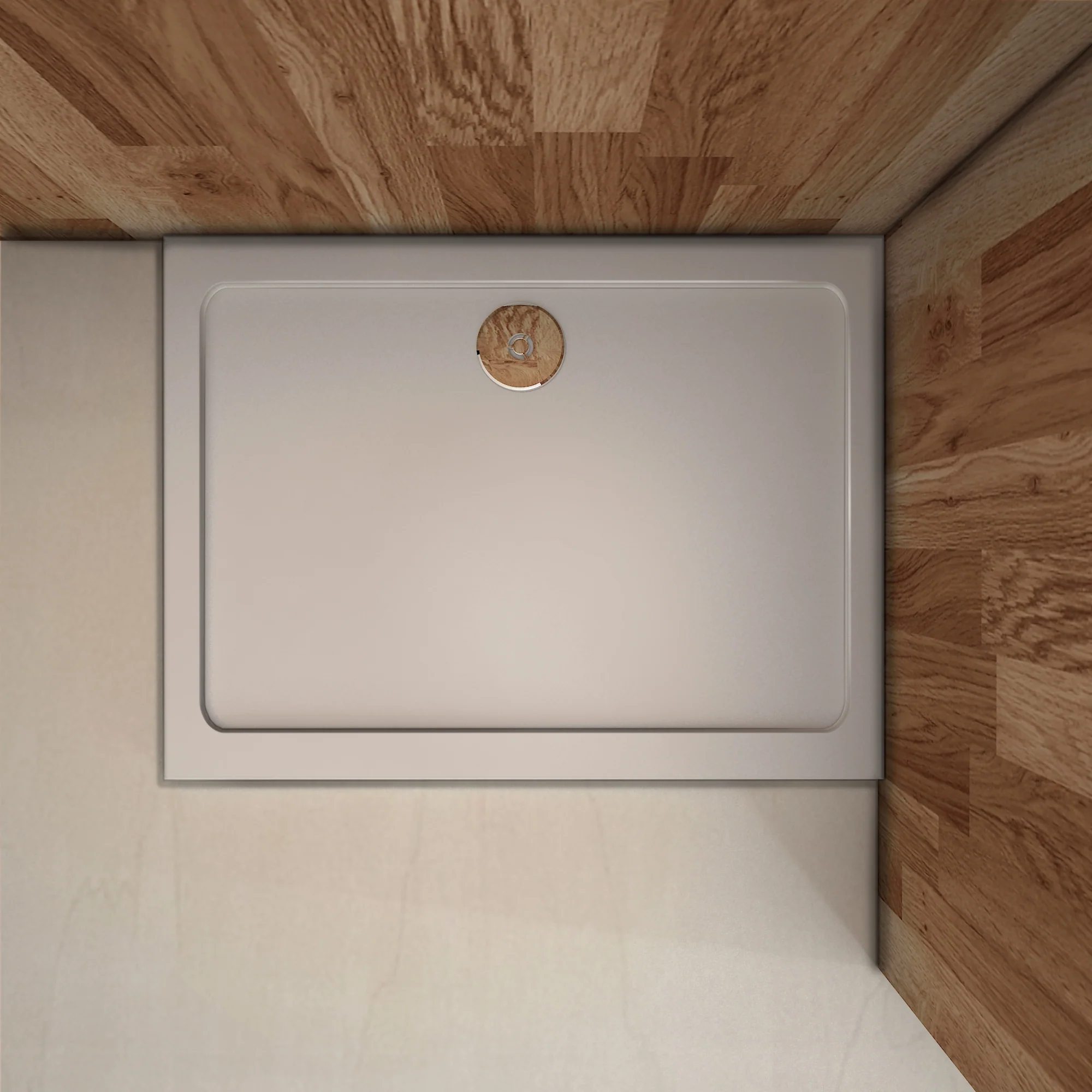 Plato de ducha Resina Blanco, Extraplano, Rectangular 90x80cm - Image 2