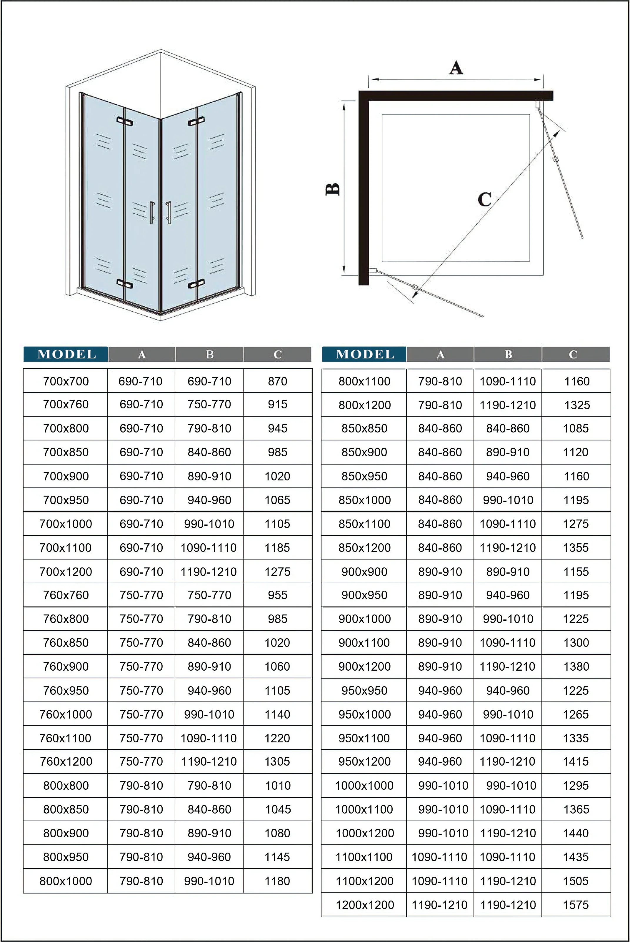 Mamparas de Ducha Angular Doble Puerta Plegable 6mm Antical - Image 7