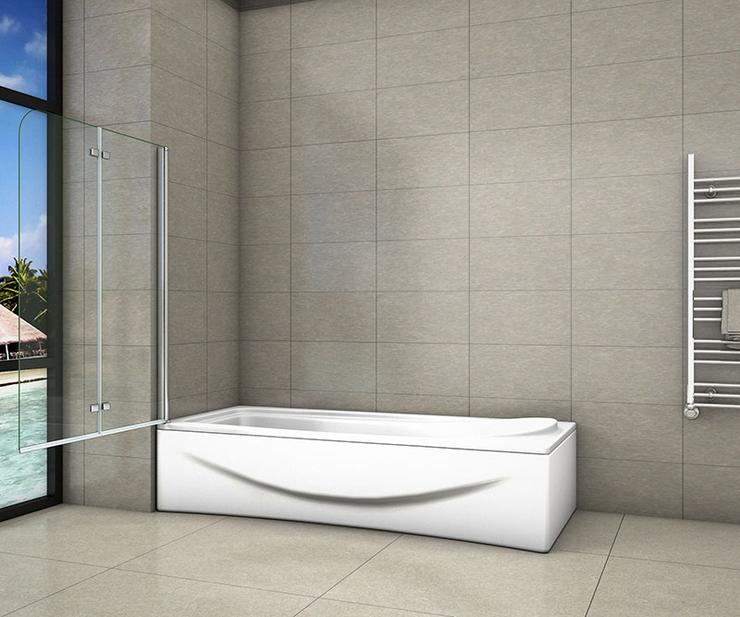 Mampara de Bañera Plegable con Bisagra Cristal Antical 6mm - Image 3