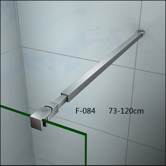 Mampara de Ducha 8mm Frontal Panal Fijo 80/90/100 cm con Panel Abatible de 40 CM y barra de soporte ，vidrio antical de 8 mm - Image 8