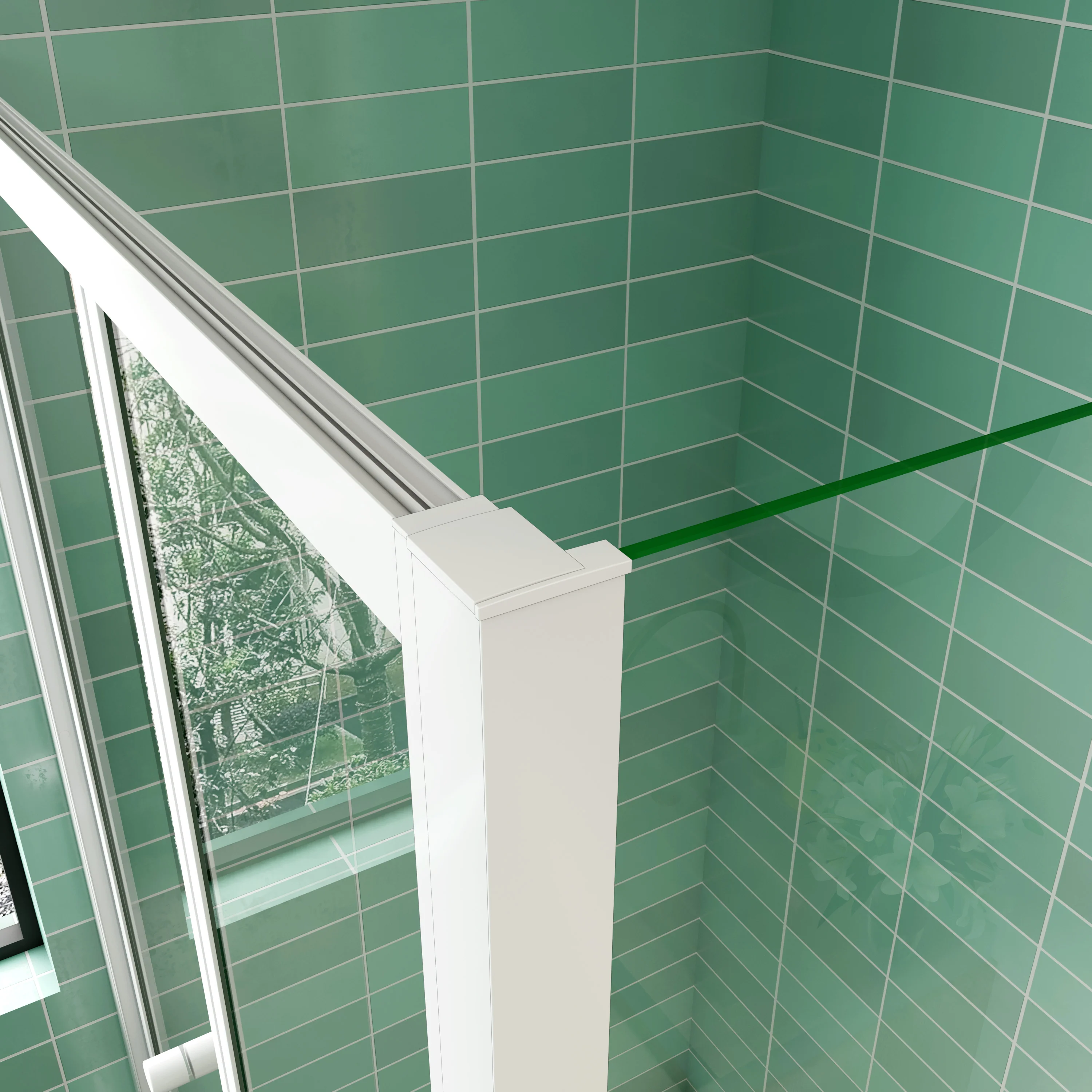 liquidacion Mampara de ducha cuadrada ,frontal 2 hojas plegables + panel fijo lateral Cristal Templado 5mm - Image 4