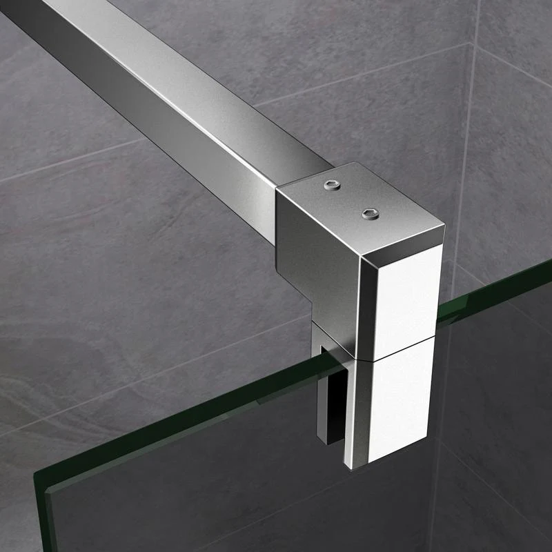 liquidacion Mampara de Ducha italiana Walk -In, Cristal gris con tratamiento antical con barra de soporte - Image 3