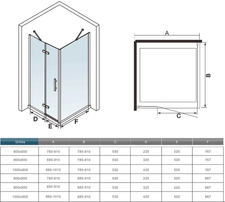 Mamparas Angular Plegable 6mm + Panel Fijo 5mm Antical - Image 5