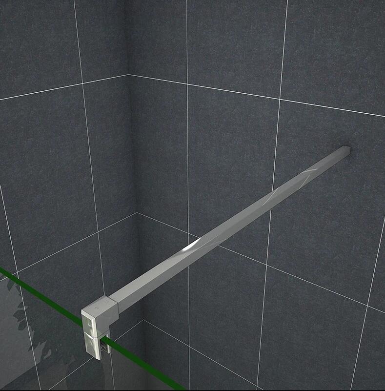 Mamparas ducha Panel Pantalla Fija Vidrio laminado de film seguridad a prueba de explosiciones 8mm - Dos Barras de Soporte 90/140cm - Image 4