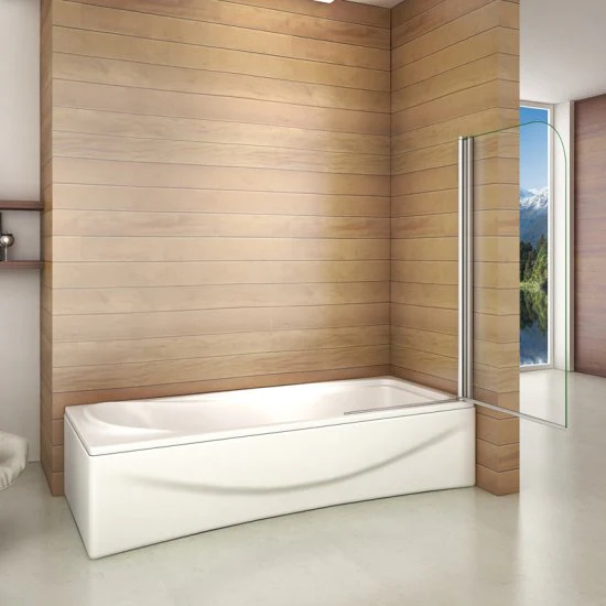 Panel/ pantalla baño 800x1400mm Easyclean Vidrio transparente 180 ° Pivot - Image 2