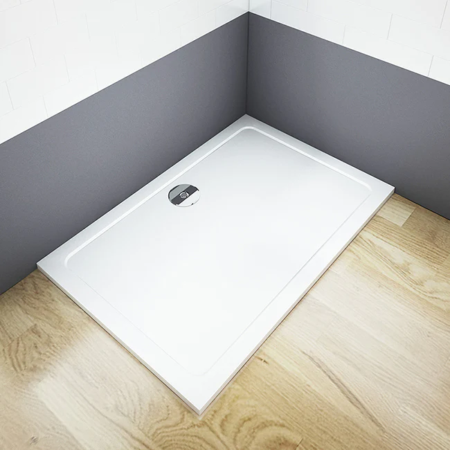 Plato de ducha 30mm cuadrado/rectangular piedra artificial revestimiento acrílico para mamaparas de baño - Image 3