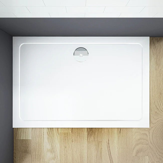 Plato de ducha 30mm cuadrado/rectangular piedra artificial revestimiento acrílico para mamaparas de baño - Image 4