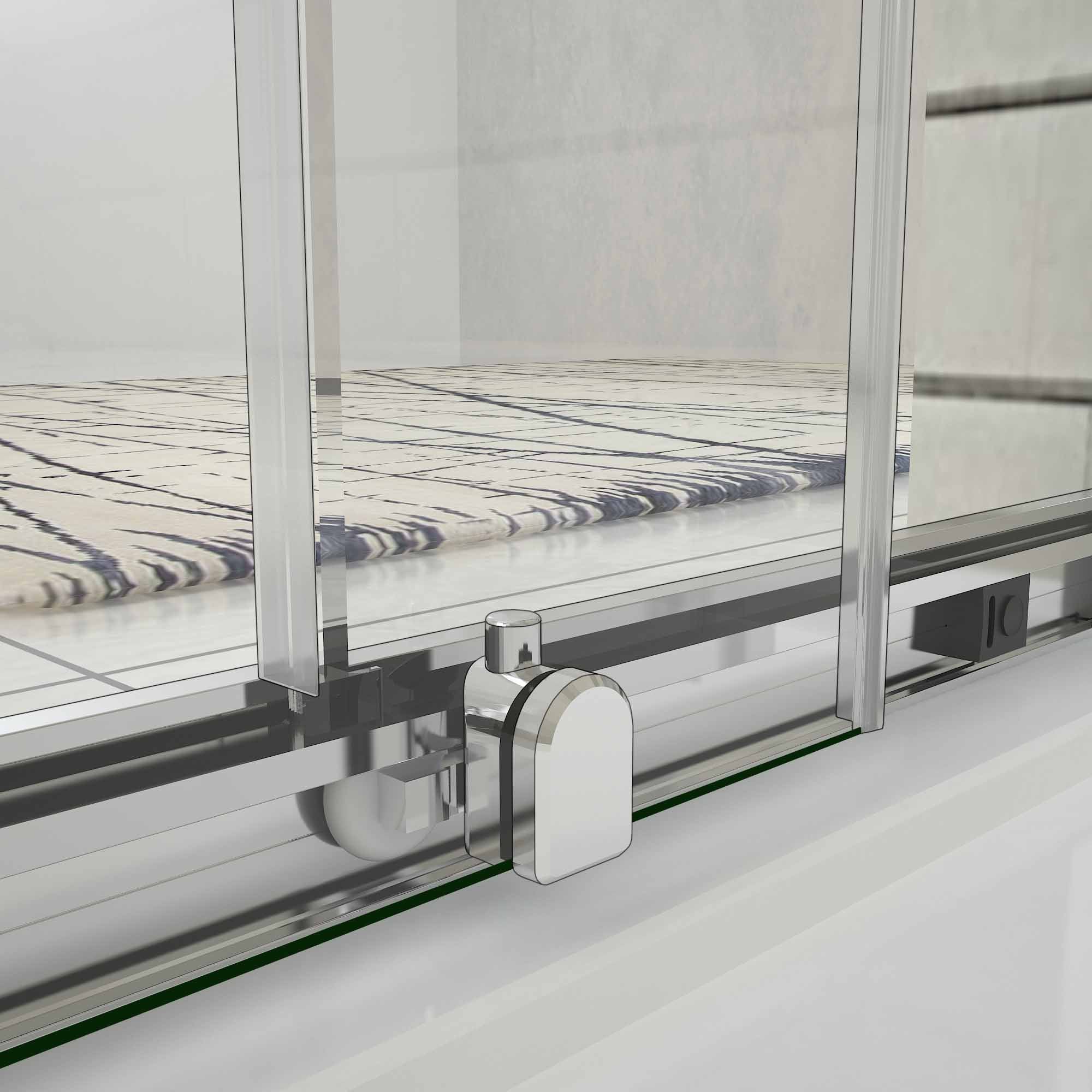 liquidacion Puerta de ducha por 2 hojas fijas y 2 puertas corredor, cristal templado de 5mm - Image 8