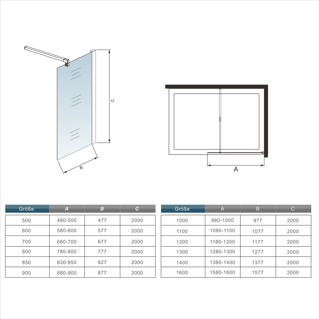 liquidacion Mamparas ducha Panel Pantalla Fija cristal 10mm templado para baño - Image 8
